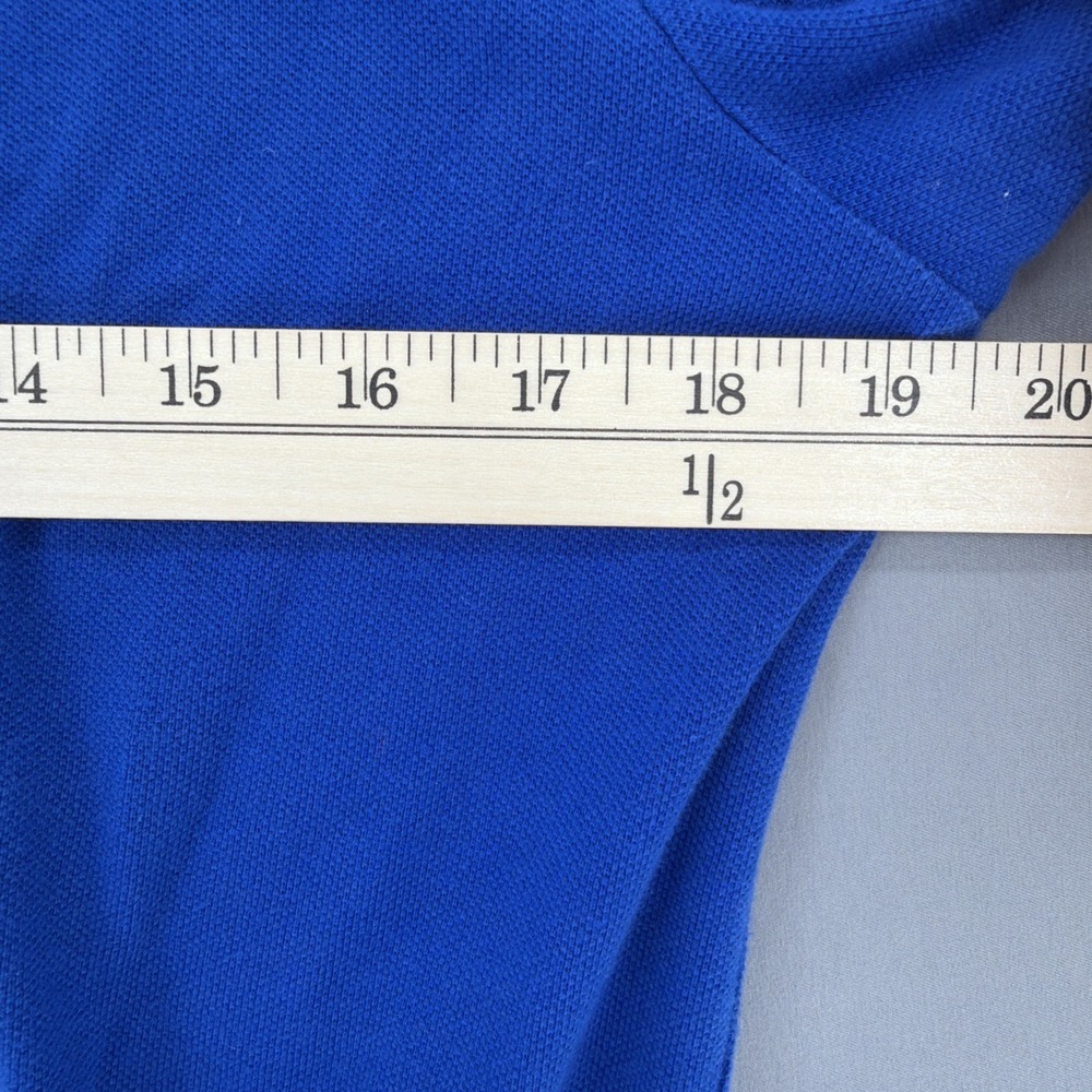 Hollister Polo Shirt Women's Medium Blue Logo Short Sleeve Stretch Casual - Picture 7 of 8